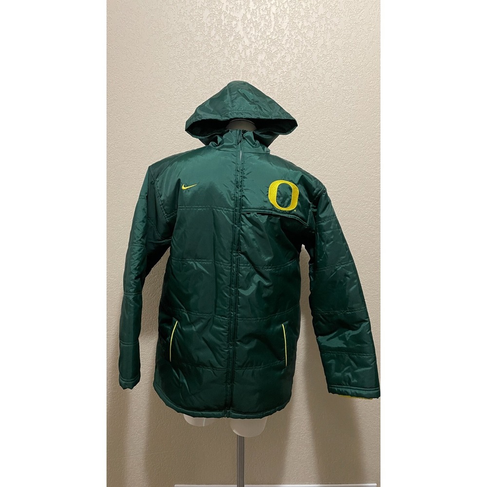 Oregon Ducks Team Issued Nike Zip Up Parka Jacket Coat Men's Large